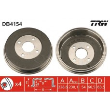 DB4154 TRW Гальмівний барабан