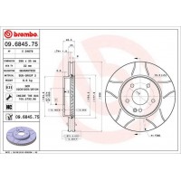 09.6845.75 BREMBO Гальмівний диск