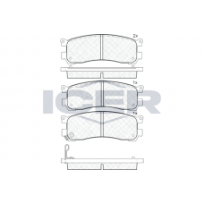 181382 ICER Комплект гальмівних колодок дисковий гальм