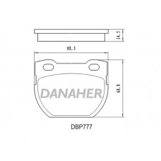 DBP777 DANAHER Комплект гальмівних колодок дисковий гальм