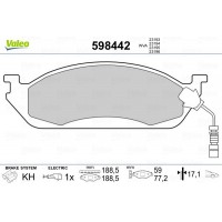 598442 VALEO Комплект гальмівних колодок дисковий гальм