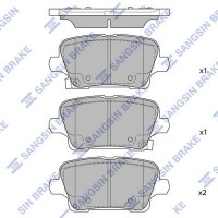 SP2729 Hi-Q Комплект гальмівних колодок дисковий гальм