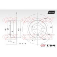 873078 MAXTECH Гальмівний диск