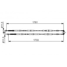 1 987 482 857 BOSCH Тросик, cтояночный тормоз