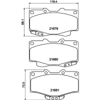 8DB 355 027-161 HELLA КомплеК т гальмівних колодок, дискове гальмо
