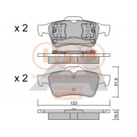 704-13180P IAP QUALITY PARTS КомплеК т гальмівних колодок, дискове гальмо