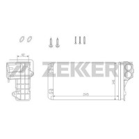 MK-5088 ZEKKERT Теплообмінник обігрів салону