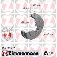 250.1749.20 ZIMMERMANN Гальмівний барабан