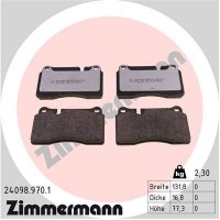 24098.970.1 ZIMMERMANN Комплект гальмівних колодок дисковий гальм