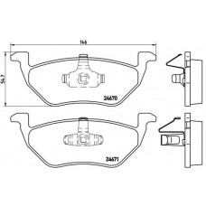 P 24 085 BREMBO Комплект гальмівних колодок дисковий гальм
