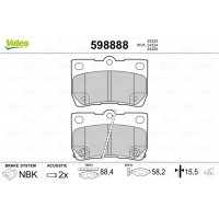 598888 VALEO КомплеК т гальмівних колодок, дискове гальмо