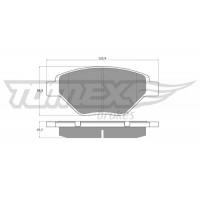TX 13-53 TOMEX Brakes КомплеК т гальмівних колодок, дискове гальмо