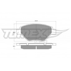TX 13-53 TOMEX Brakes КомплеК т гальмівних колодок, дискове гальмо