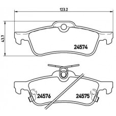 P 83 087 BREMBO КомплеК т гальмівних колодок, дискове гальмо
