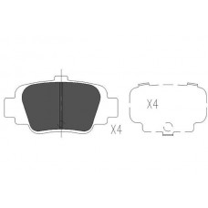 KBP-6547 KAVO PARTS Комплект гальмівних колодок дисковий гальм