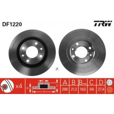 DF1220 TRW Гальмівний диск