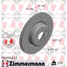 150.2946.52 ZIMMERMANN Гальмівний диск