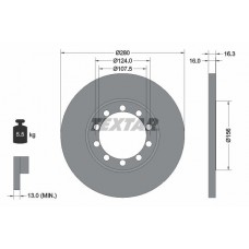 92152003 TEXTAR Гальмівний диск