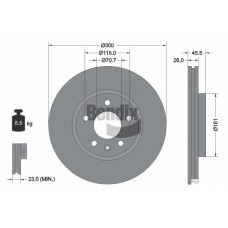 BDS1079HC BENDIX Braking Гальмівний диск