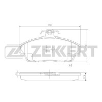 BS-2386 ZEKKERT Комплект гальмівних колодок дисковий гальм