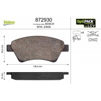 872930 VALEO Комплект гальмівних колодок дисковий гальм