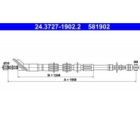 24.3727-1902.2 ATE Тросик, cтояночный тормоз