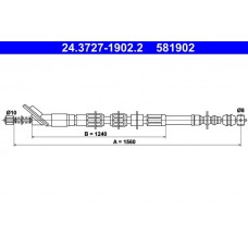 24.3727-1902.2 ATE Тросик, cтояночный тормоз