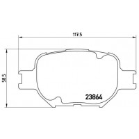 P 83 054 BREMBO Комплект гальмівних колодок дисковий гальм