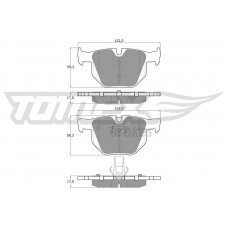 TX 14-81 TOMEX Brakes Комплект гальмівних колодок дисковий гальм