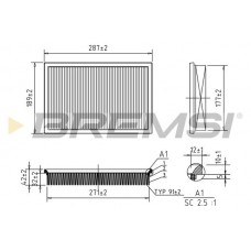 FA0573 BREMSI Повітряний фільтр