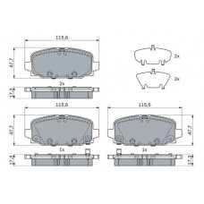 0 986 424 963 BOSCH КомплеК т гальмівних колодок, дискове гальмо