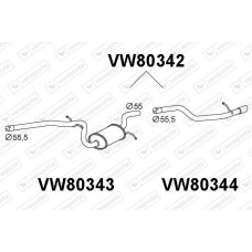 VW80342 VENEPORTE Глушник вихлопних газів кінцевий
