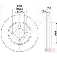 DI-0158C JAPANPARTS Гальмівний диск
