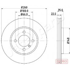 DI-0158C JAPANPARTS Гальмівний диск