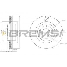 CD7624V BREMSI Гальмівний диск
