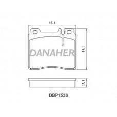 DBP1538 DANAHER Комплект гальмівних колодок дисковий гальм