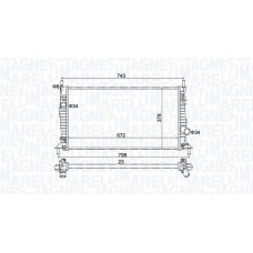 350213157400 MAGNETI MARELLI Радіатор охолодження двигуна