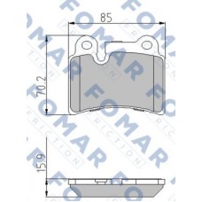 FO 871381 FOMAR Friction Комплект гальмівних колодок дисковий гальм