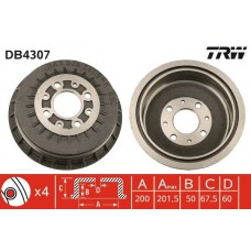DB4307 TRW Гальмівний барабан