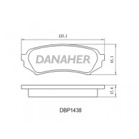 DBP1438 DANAHER Комплект гальмівних колодок дисковий гальм