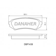 DBP1438 DANAHER Комплект гальмівних колодок дисковий гальм