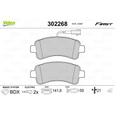 302268 VALEO Комплект гальмівних колодок дисковий гальм