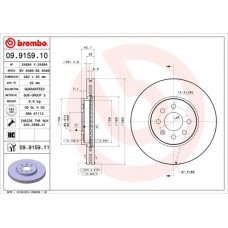 09.9159.10 BREMBO Гальмівний диск