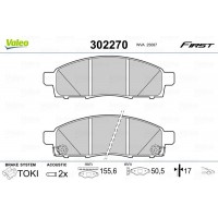 302270 VALEO КомплеК т гальмівних колодок, дискове гальмо