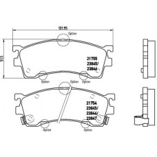P 49 023 BREMBO Комплект гальмівних колодок дисковий гальм