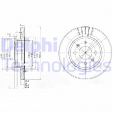 BG3934 DELPHI Гальмівний диск