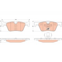 GDB1919 TRW Комплект гальмівних колодок дисковий гальм