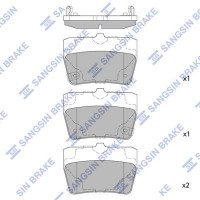 SP1457 Hi-Q Комплект гальмівних колодок дисковий гальм