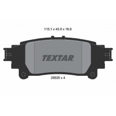 2552501 TEXTAR КомплеК т гальмівних колодок, дискове гальмо