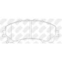 PN2808 NiBK Комплект гальмівних колодок дисковий гальм